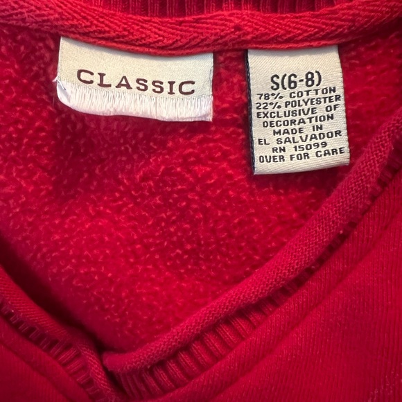 Classic Elements, Christmas Sweatshirt, Small, Red with Snowman Scene - Picture 5 of 7